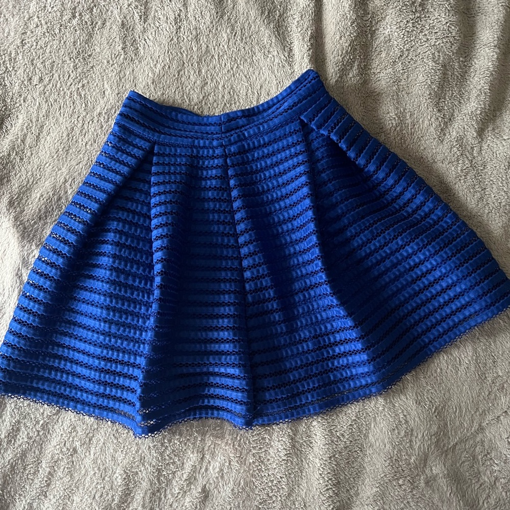 Express Royal Blue Skater Skirt